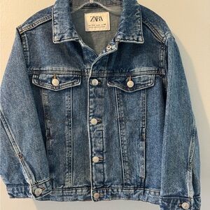 ZARA Medium Blue Denim Jacket 6